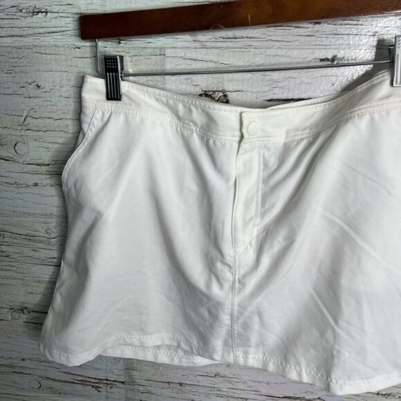 Lands' End Women's White Swim Skirt size 8 - Picture 4 of 9